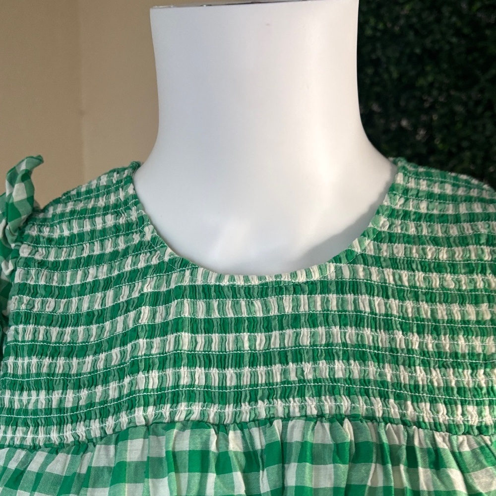 Draper James Mint Green Gingham Midi Dress ( doesnt have the belt) # 105 - Picture 5 of 11